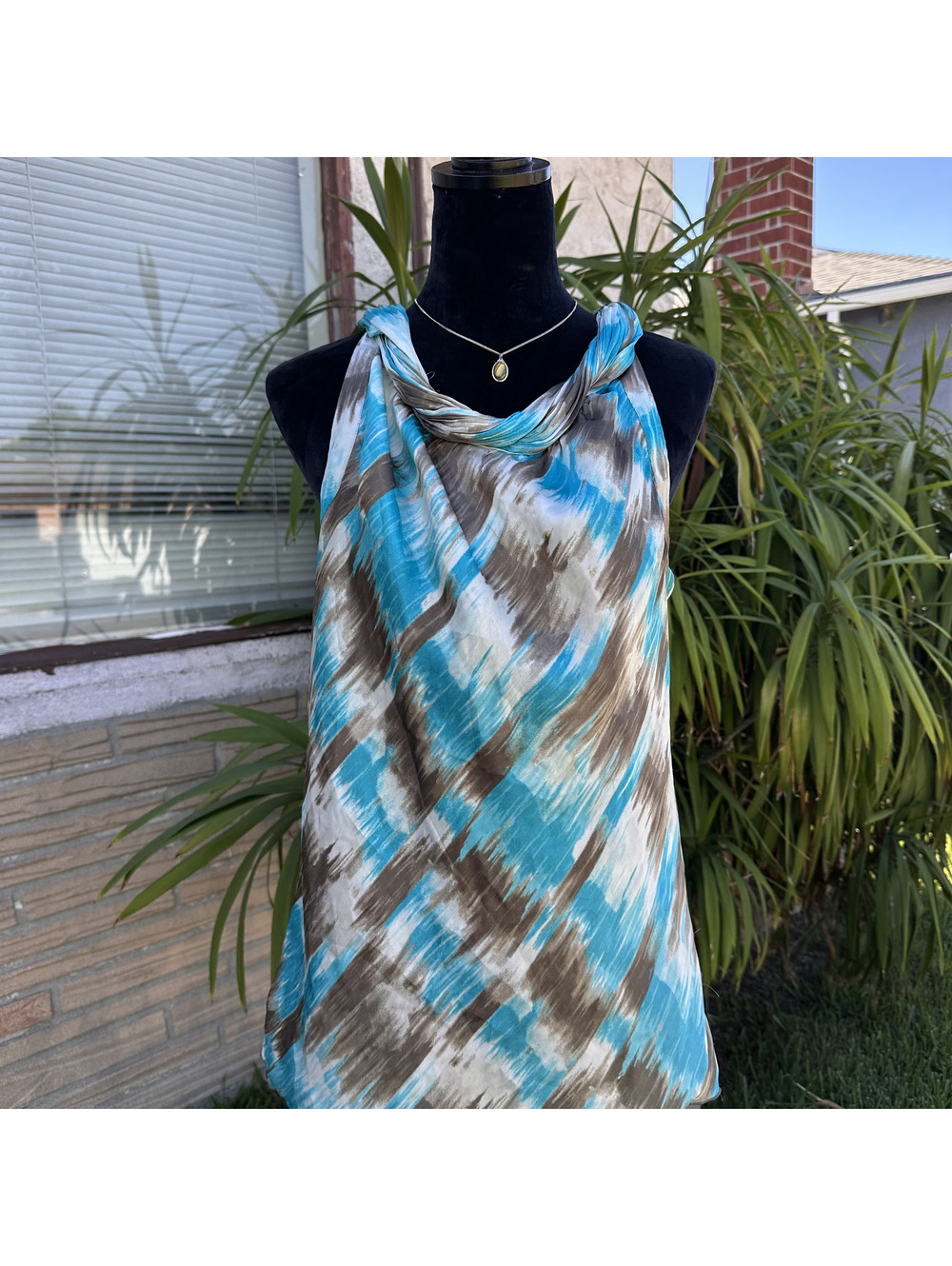 Vintage Multi Print Halter Neck | Signature by Larry Levine